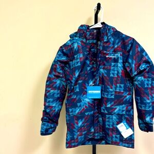 Child’s Columbia coat. Blues and burgundy in color.